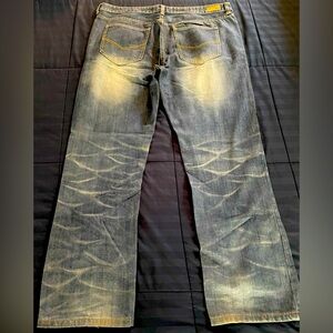 Ecko blue demin jeans size 40 straight fit.